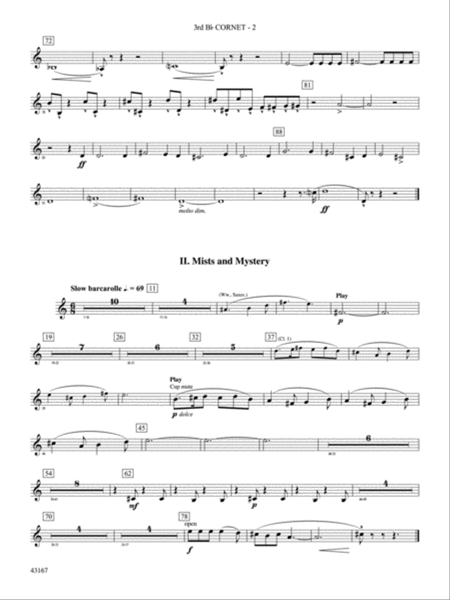 Down to the Sea in Ships (from the NBC TV Film Project 20): 3rd B-flat Cornet Concert Band scores gallery preview page 2