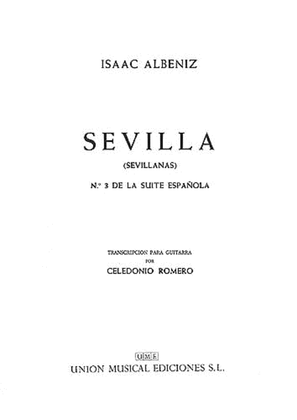 Albeniz Sevilla Sevillanas No.3 De La Suite Espanola (romero) Gtr