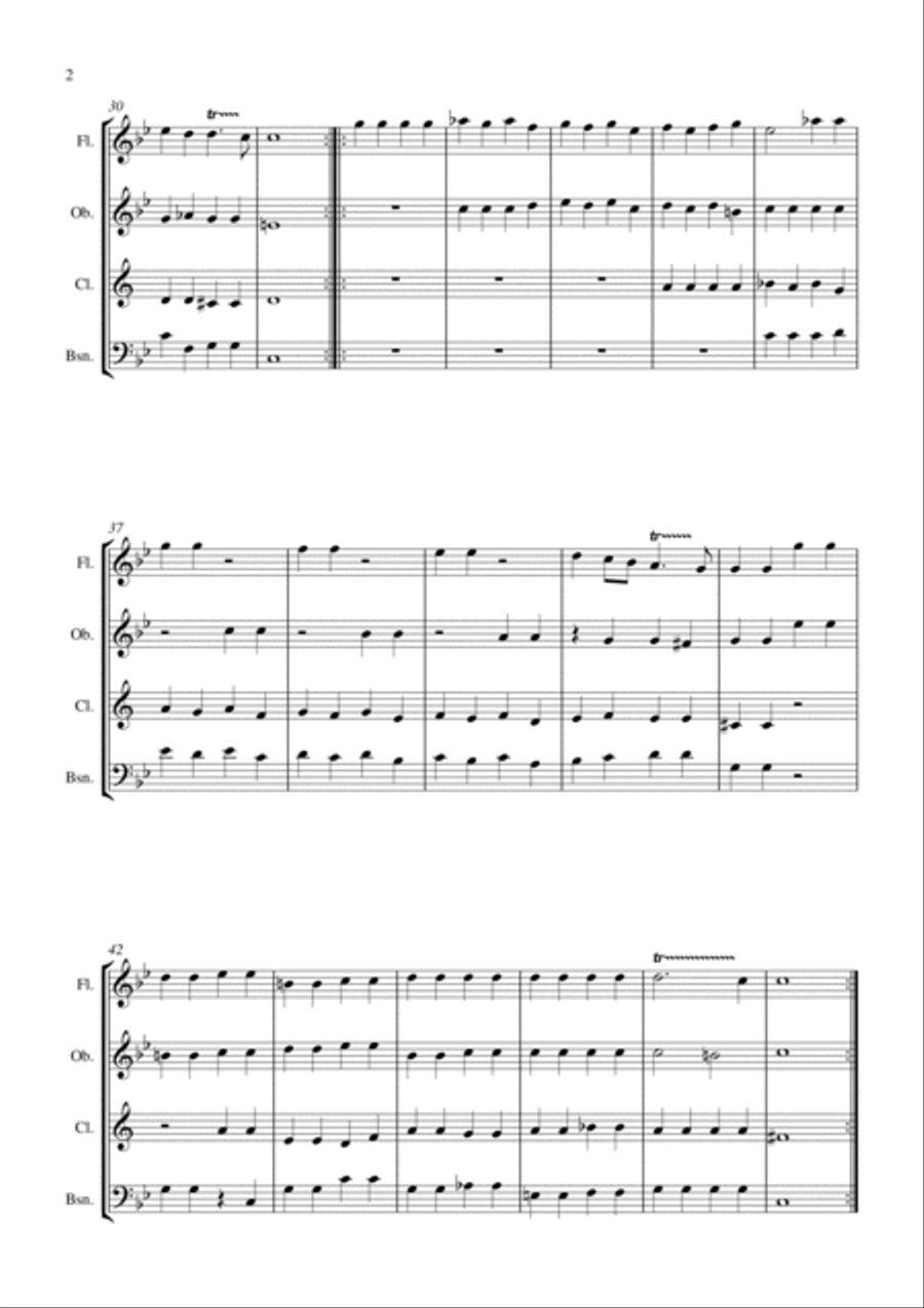 The Queen's Funeral March and Canzona Woodwind Quartet scores gallery preview page 2
