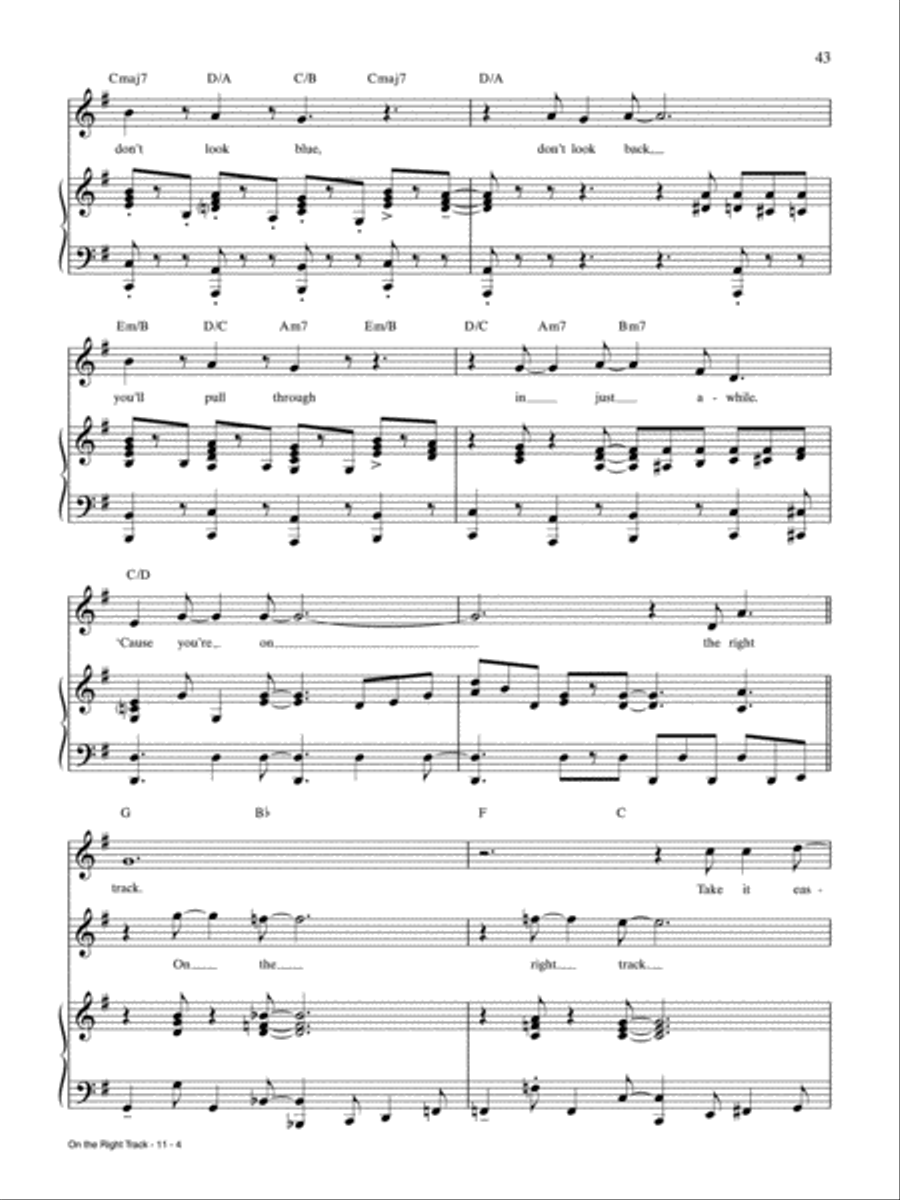 On the Right Track (from Pippin) Piano, Vocal, Guitar scores gallery preview page 4