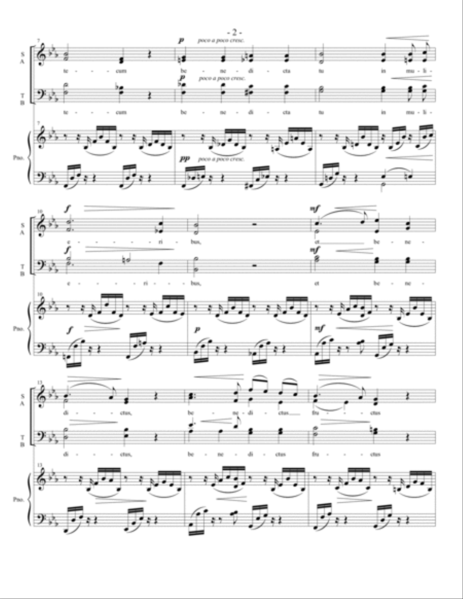 Ave Maria (SATB) 4-Part scores gallery preview page 2