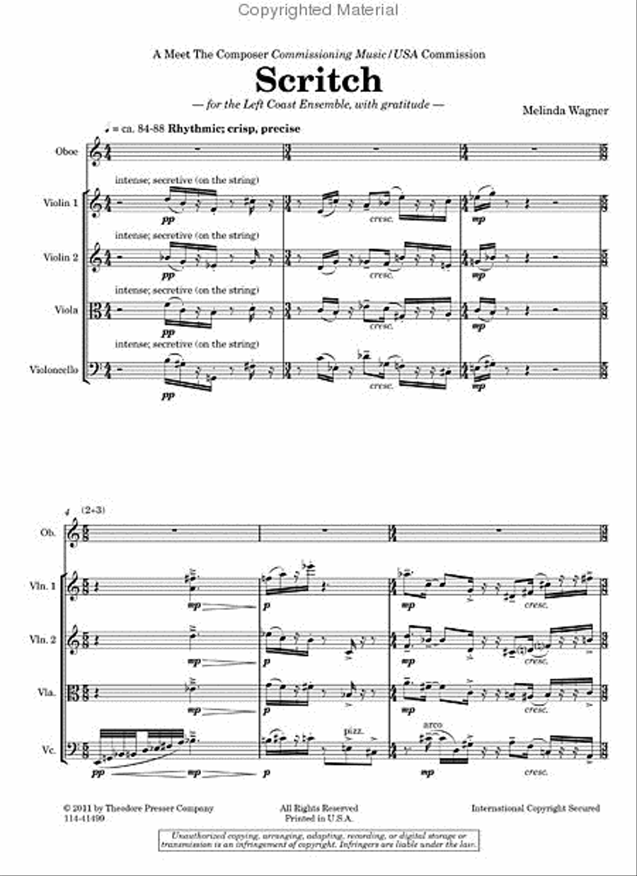 Scritch Scritch Chamber Music scores gallery preview page 2