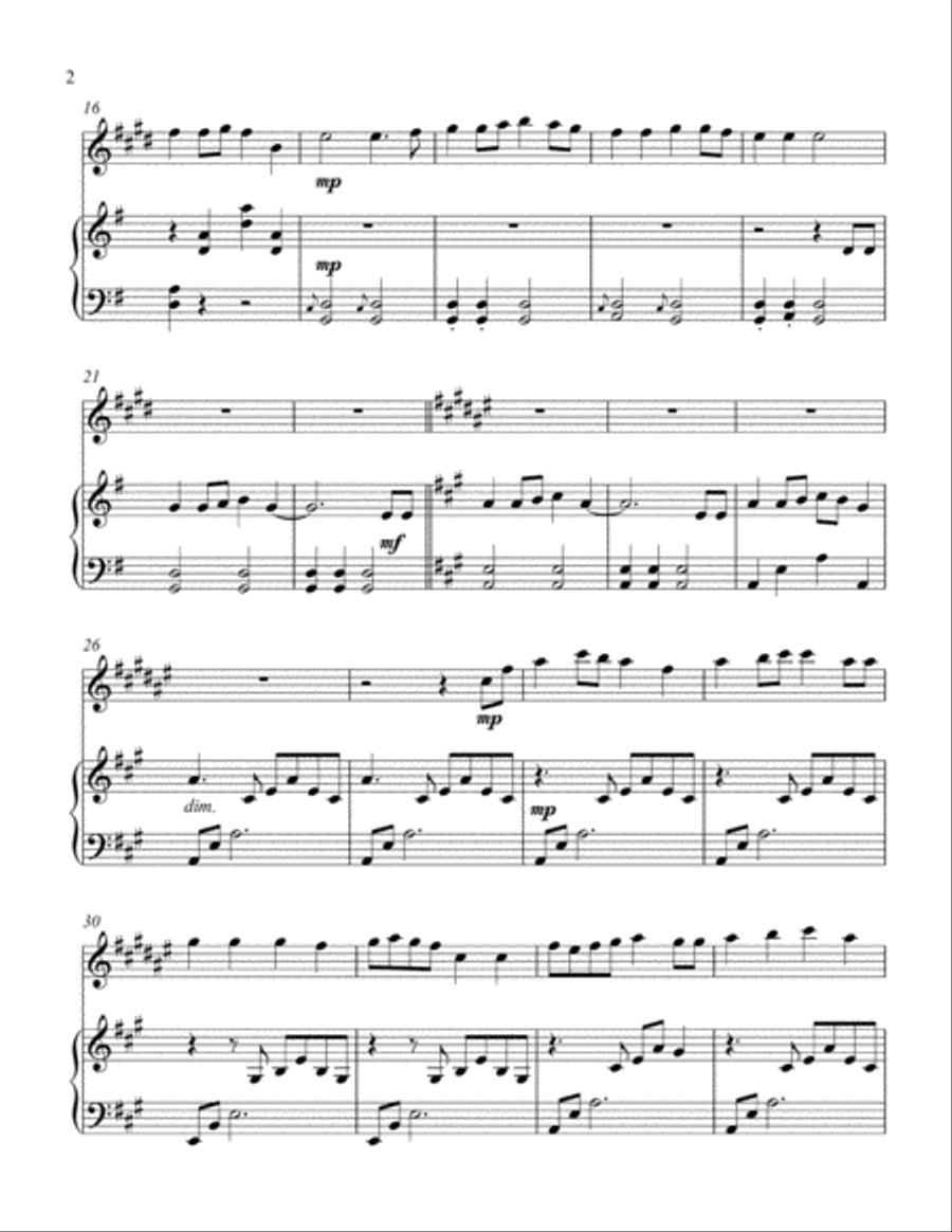 Simple Gifts (treble Eb instrument solo) Alto Saxophone scores gallery preview page 3
