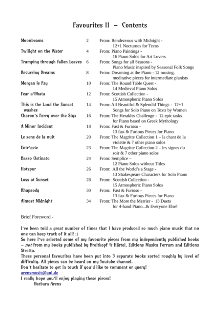 Favourites II - 16 Grade 4-5 Piano Solos selected from 14 Books Piano Method scores gallery preview page 4