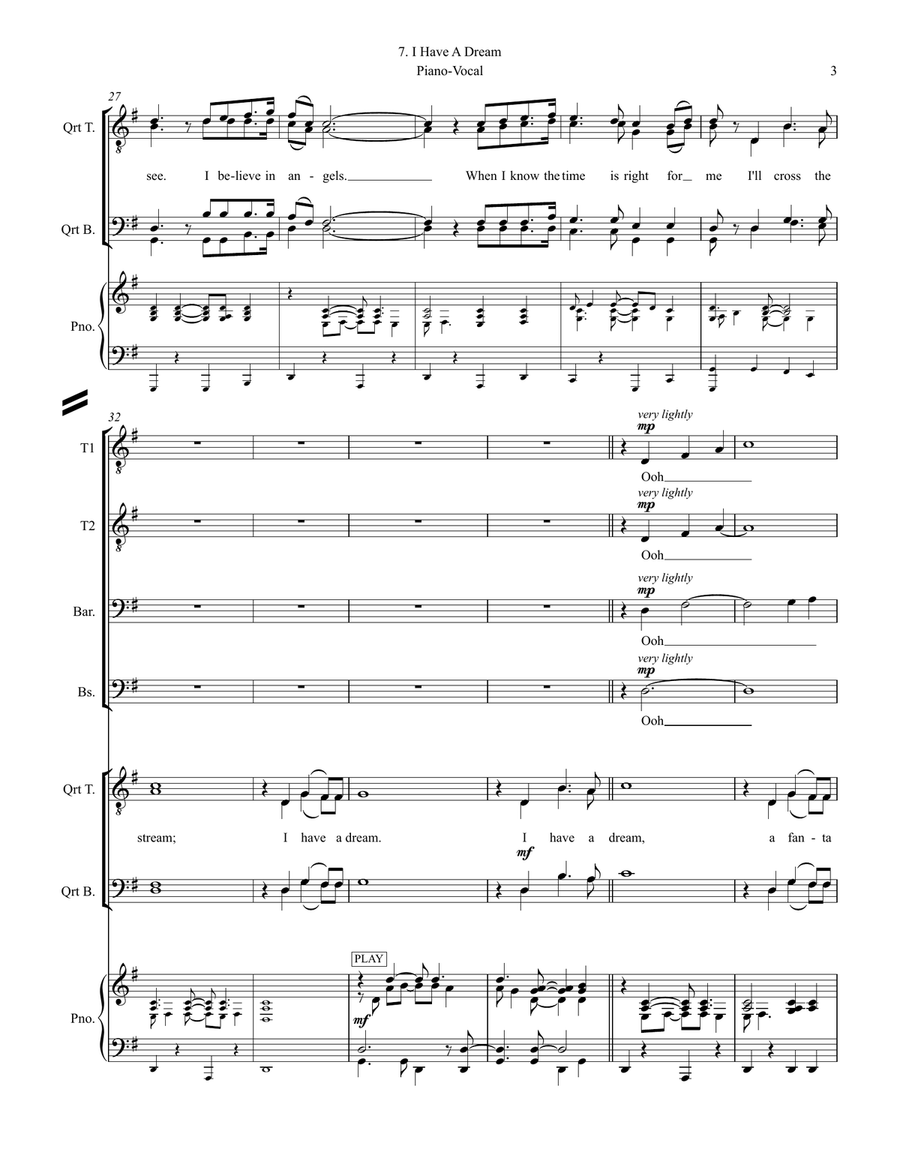 I Have A Dream I Have A Dream TTBB scores gallery preview page 3
