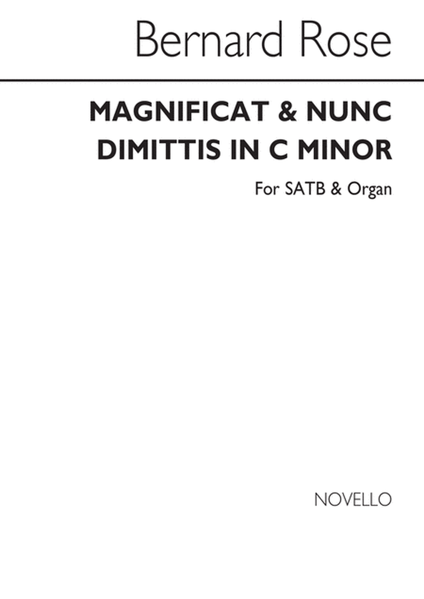 Magnificat And Nunc Dimittis In C Min