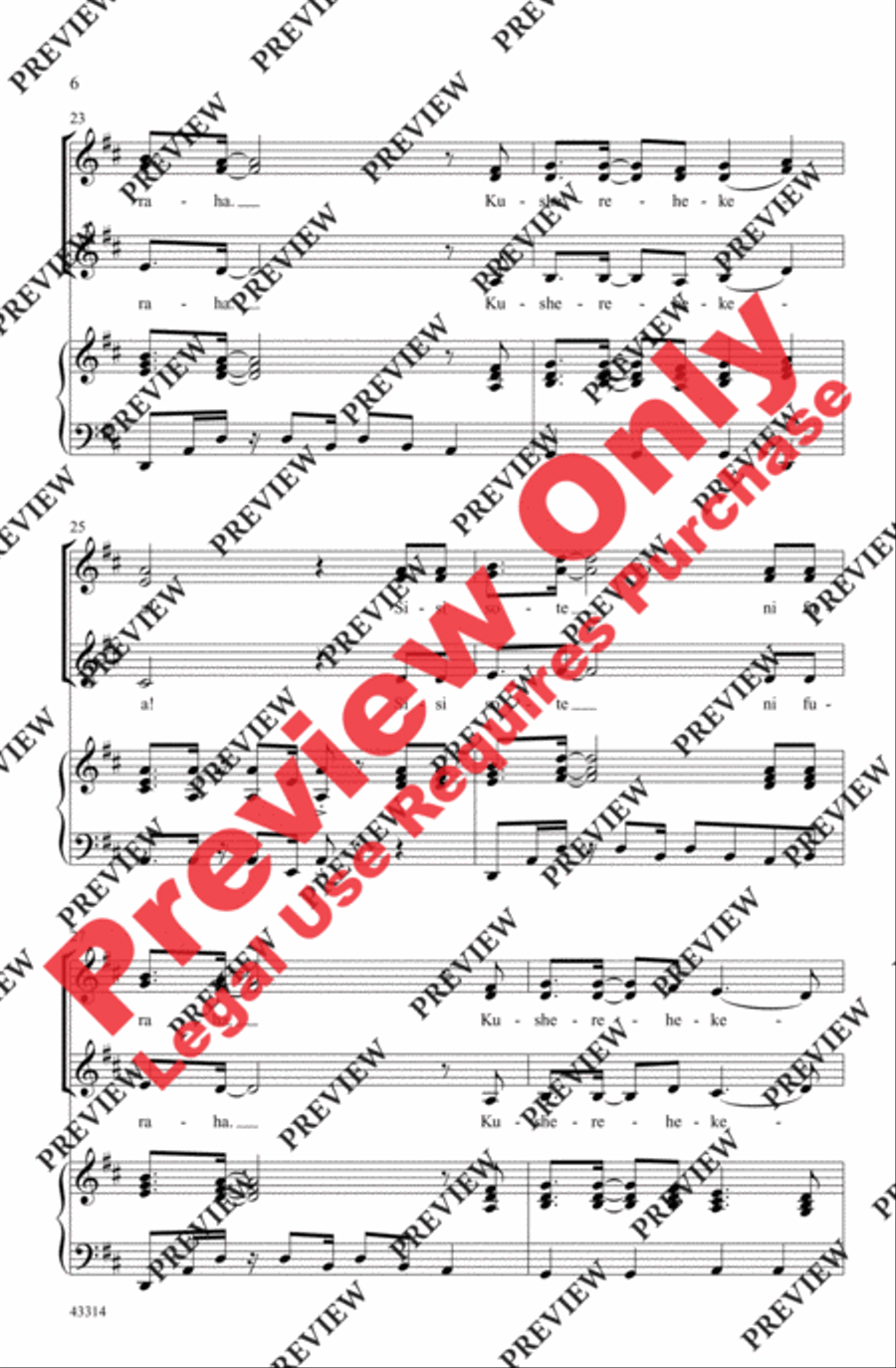 Sisi Sote Sisi Sote Women's Choir scores gallery preview page 6