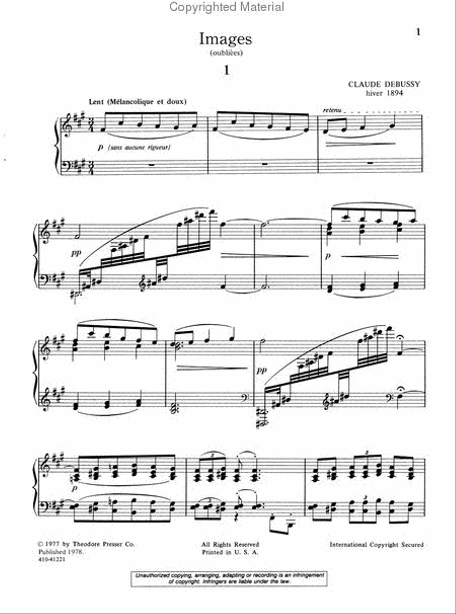 Images (oubliees) Chamber Music scores gallery preview page 2