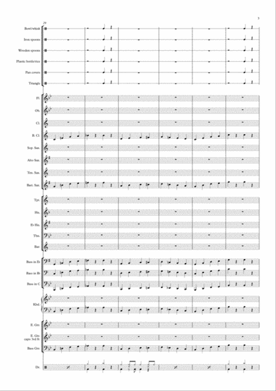 Kitchen Boogie Concert Band scores gallery preview page 5
