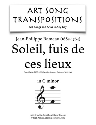 RAMEAU: Soleil, fuis de ces lieux (transposed to G minor)