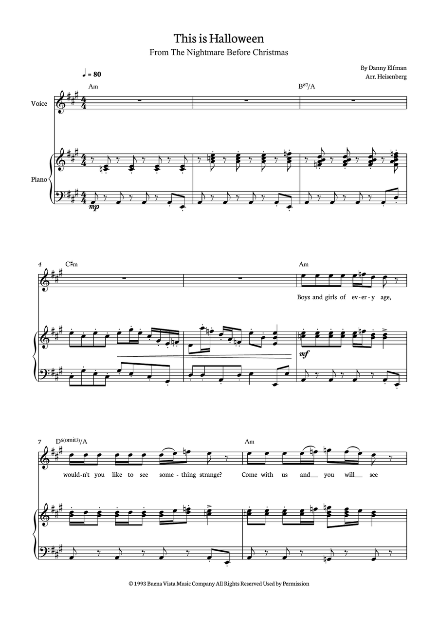 This Is Halloween This Is Halloween Piano, Vocal scores gallery preview page 1