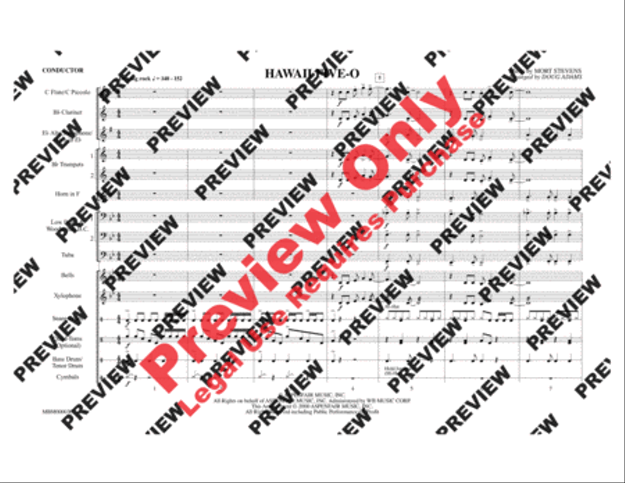 Hawaii Five-O Marching Band scores gallery preview page 2