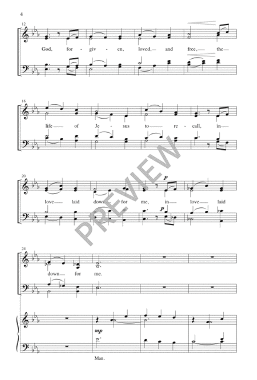 I Come with Joy 4-Part scores gallery preview page 4