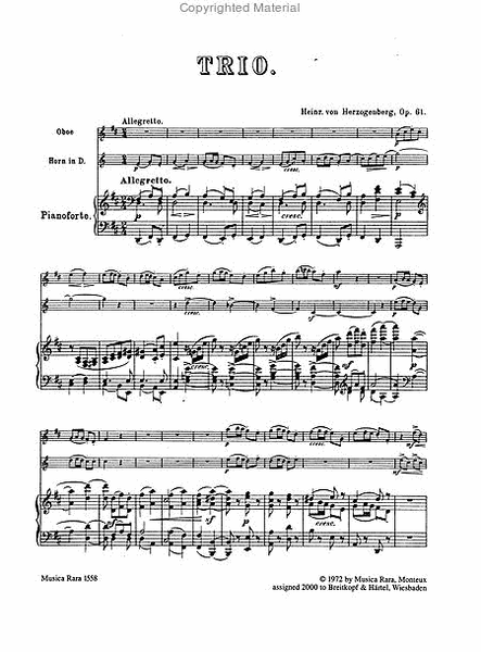 Trio in D major Op. 61