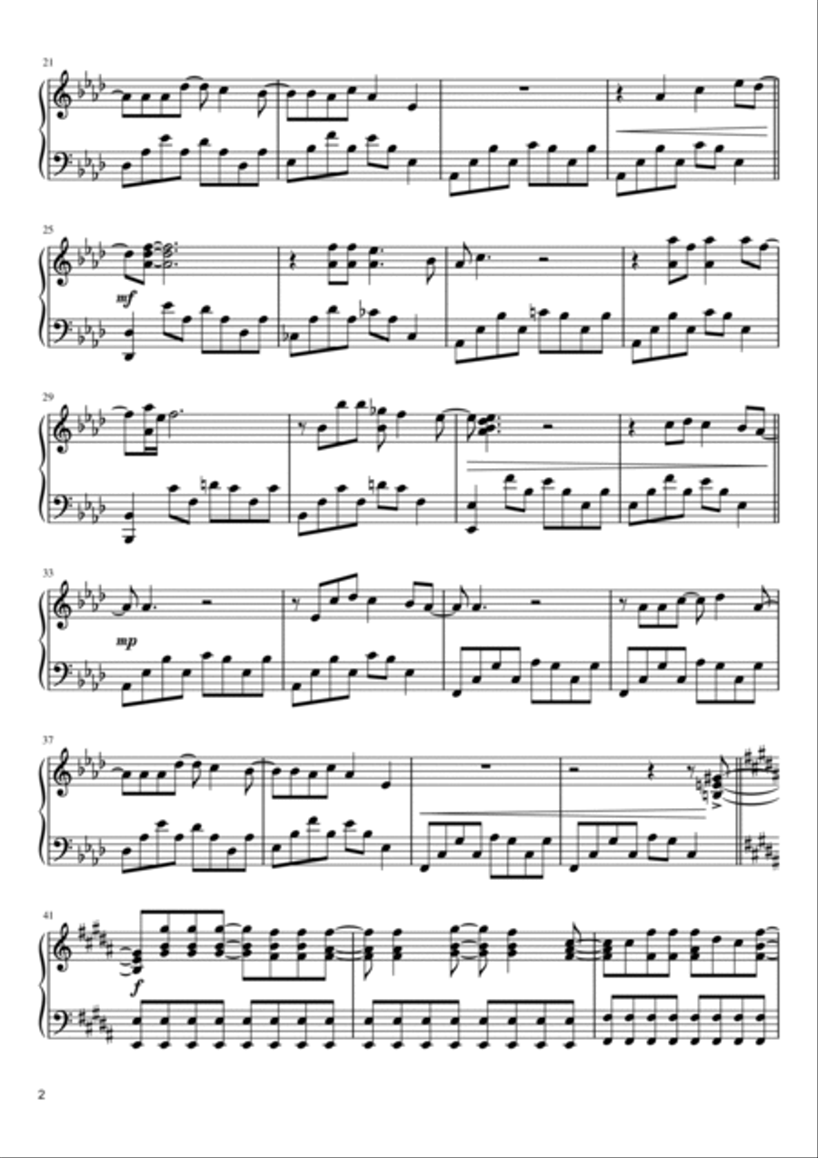 Every Breath You Take Piano Solo scores gallery preview page 2