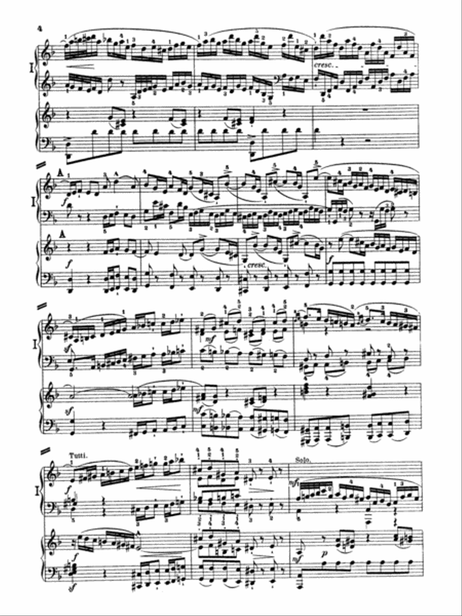 Bach: Piano Concerto in D Minor Piano scores gallery preview page 4