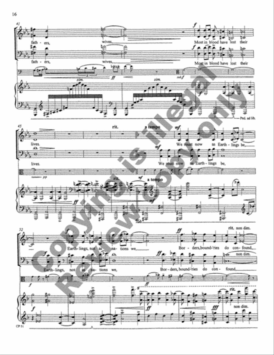 A Song, A Prayer, A Voyage 4-Part scores gallery preview page 16