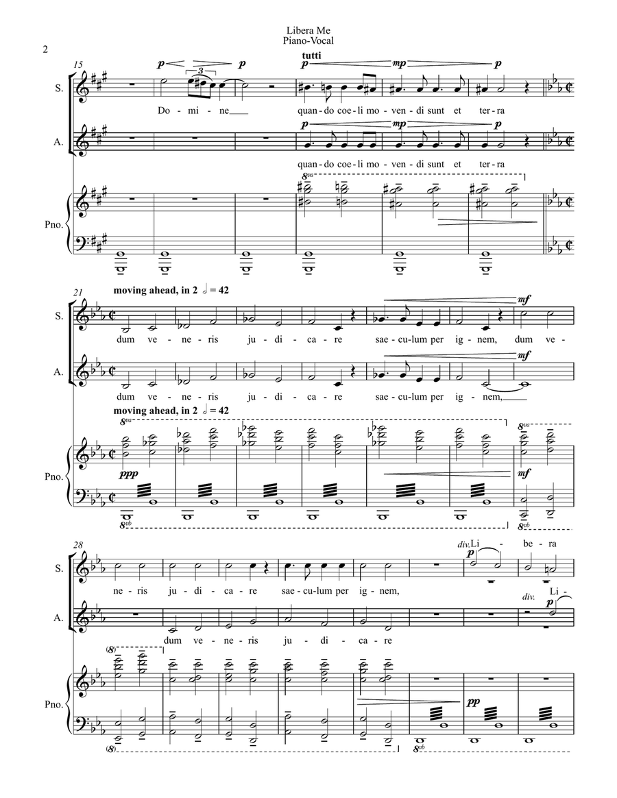 Libera Me SSA scores gallery preview page 2