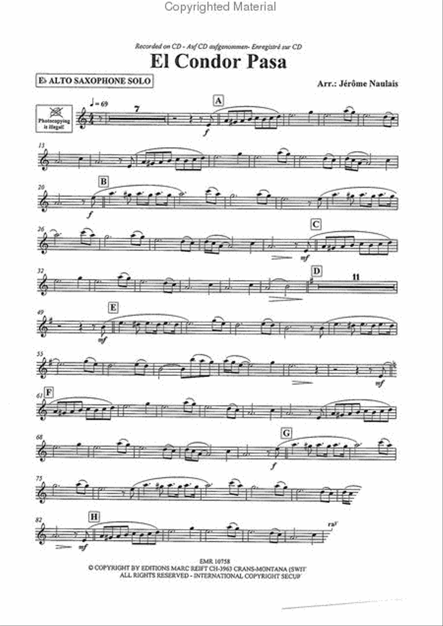 El Condor Pasa El Condor Pasa Concert Band scores gallery preview page 14