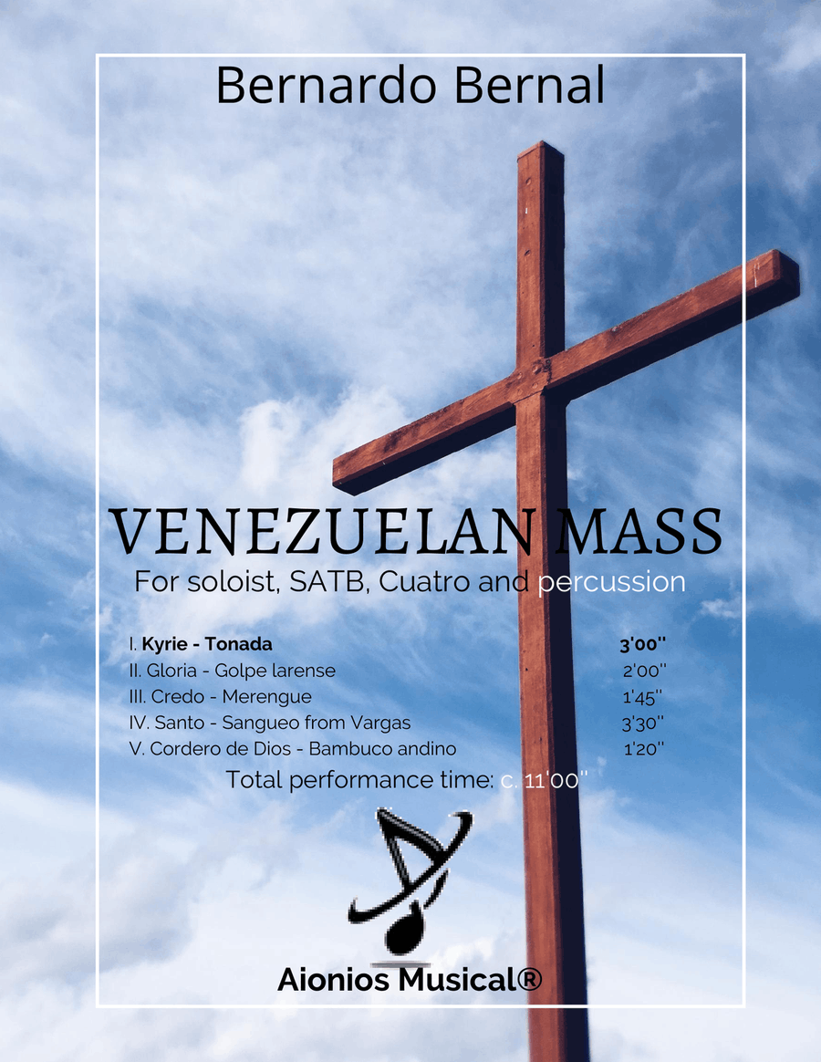 Venezuelan Mass - I. Kyrie - Solo Tenor and SATB a capella 4-Part scores gallery preview page 1