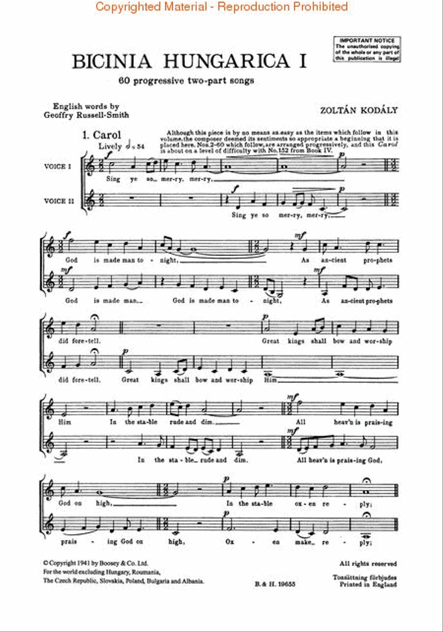 Bicinia Hungarica I Bicinia Hungarica I 2-Part scores gallery preview page 2