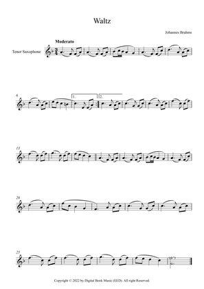 Waltz (Op. 39 No. 15) - Johannes Brahms (Tenor Sax)