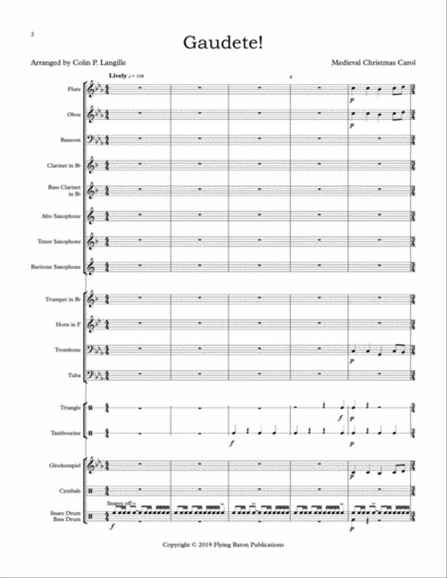 Gaudete! Concert Band scores gallery preview page 2