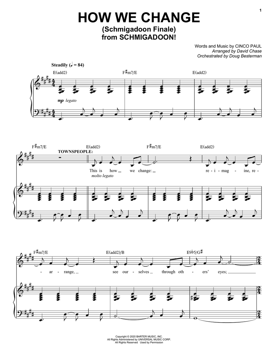 How We Change / Finale (from Schmigadoon!) Piano, Vocal scores gallery preview page 1