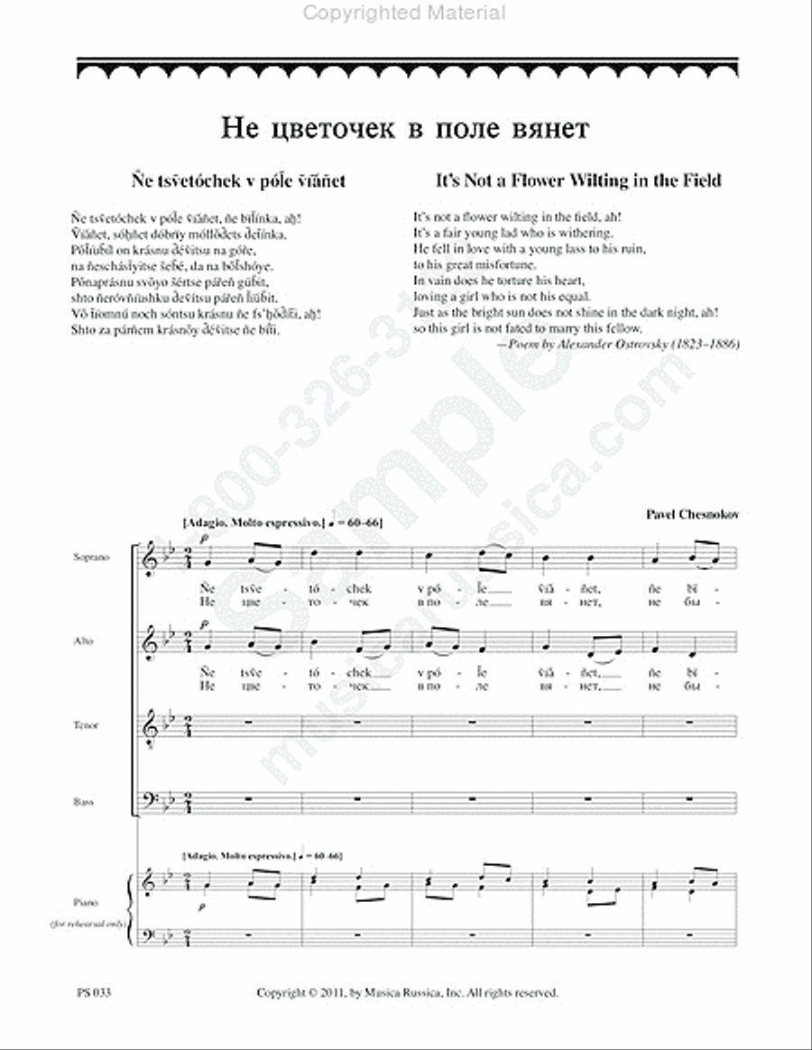 It's Not a Flower Wilting in the Field 4-Part scores gallery preview page 2