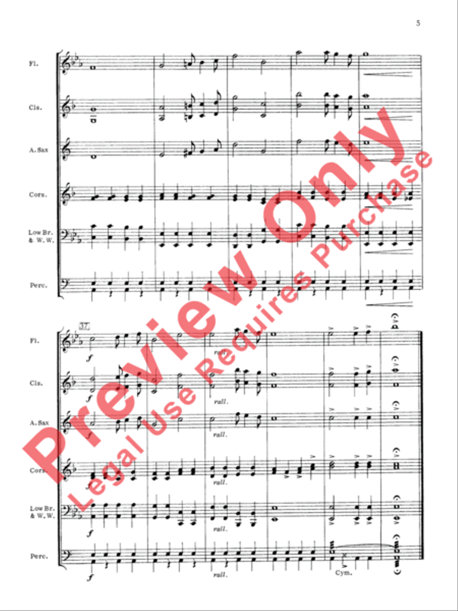 Pomp and Circumstance Concert Band scores gallery preview page 6