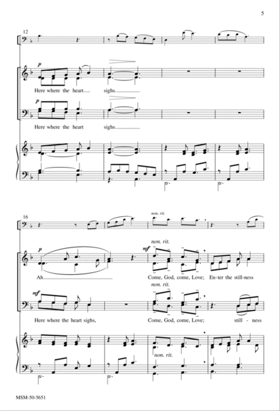 Hear on the Night Wind 4-Part scores gallery preview page 3