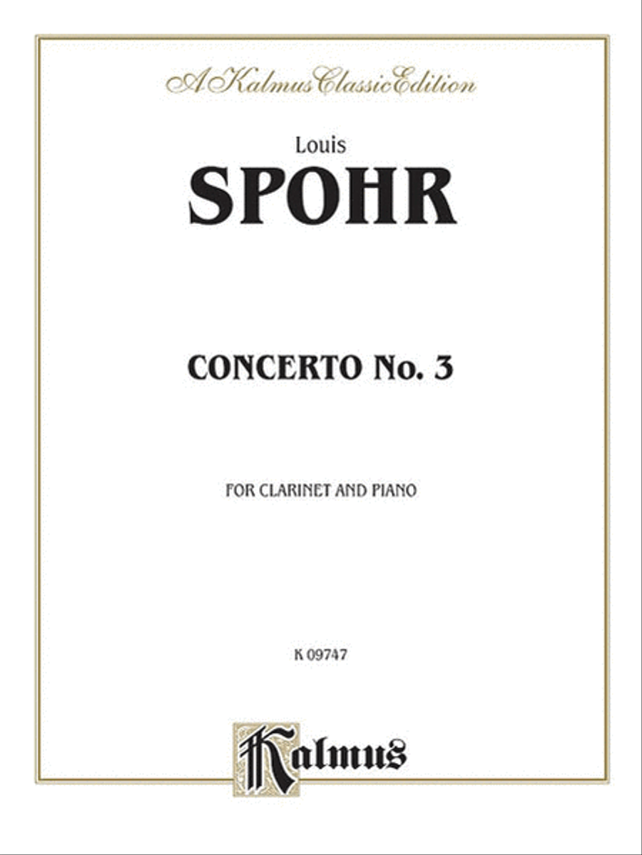 Clarinet Concerto No. 3 Clarinet Concerto No. 3 Small Ensemble scores gallery preview page 1