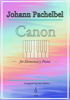 Book cover for Pachelbel's Canon in D - Elementary Piano (Full Score)