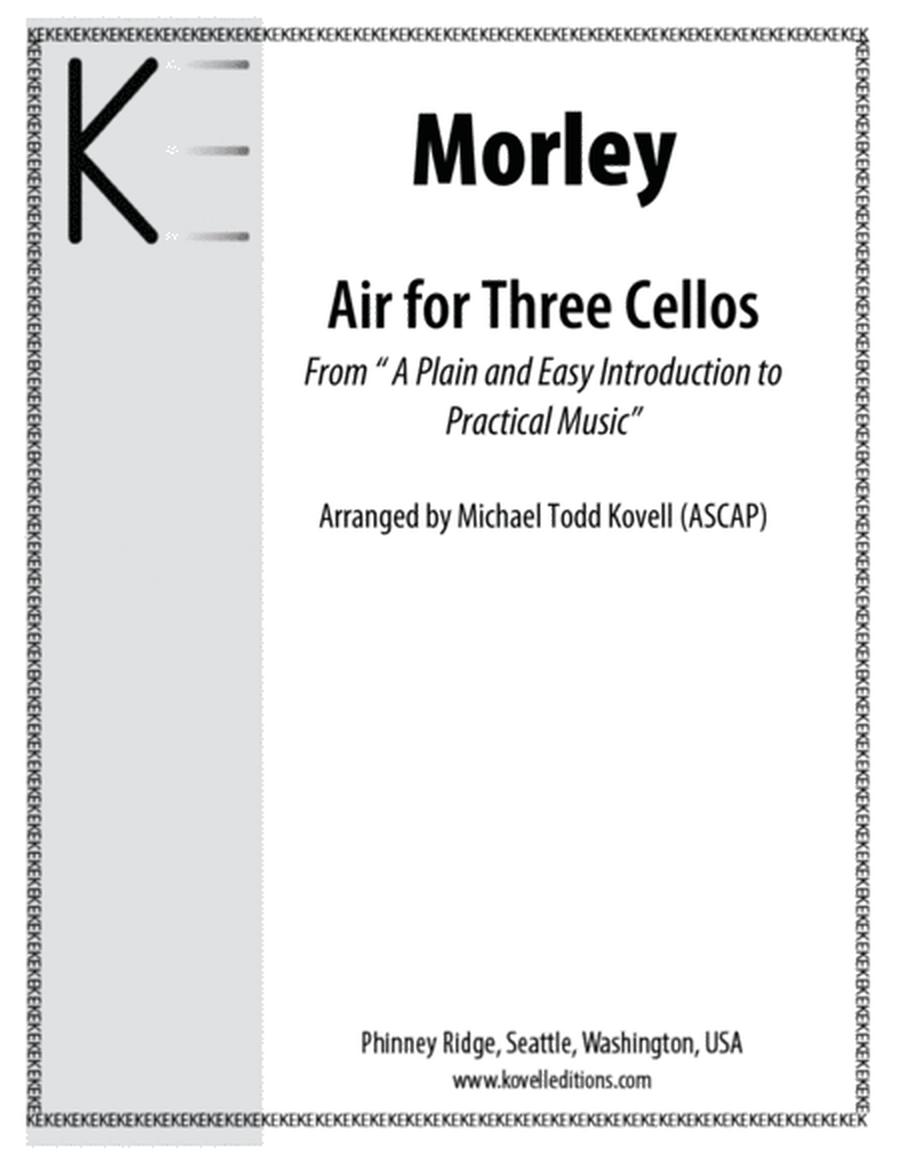 Morley - Air for Three Cellos image number null