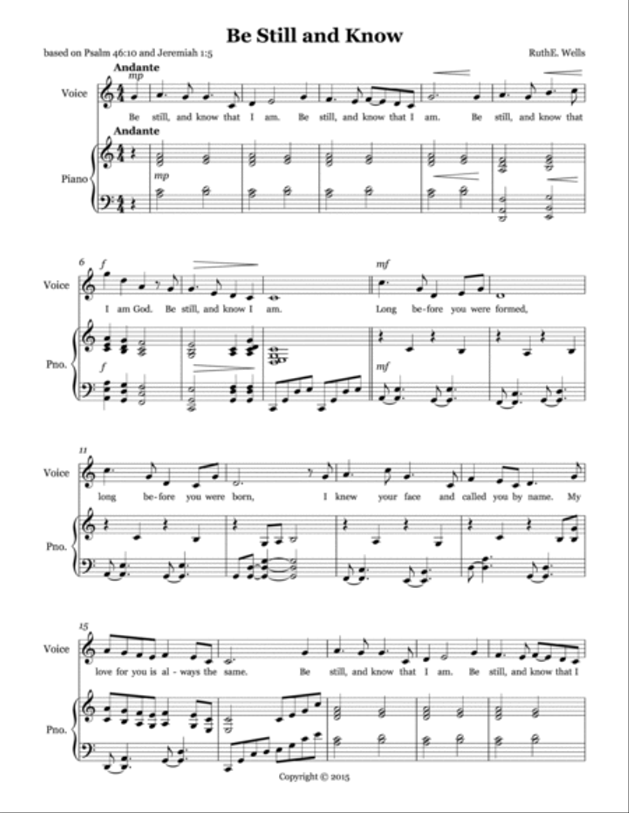 Be Still and Know Be Still and Know Voice scores gallery preview page 2
