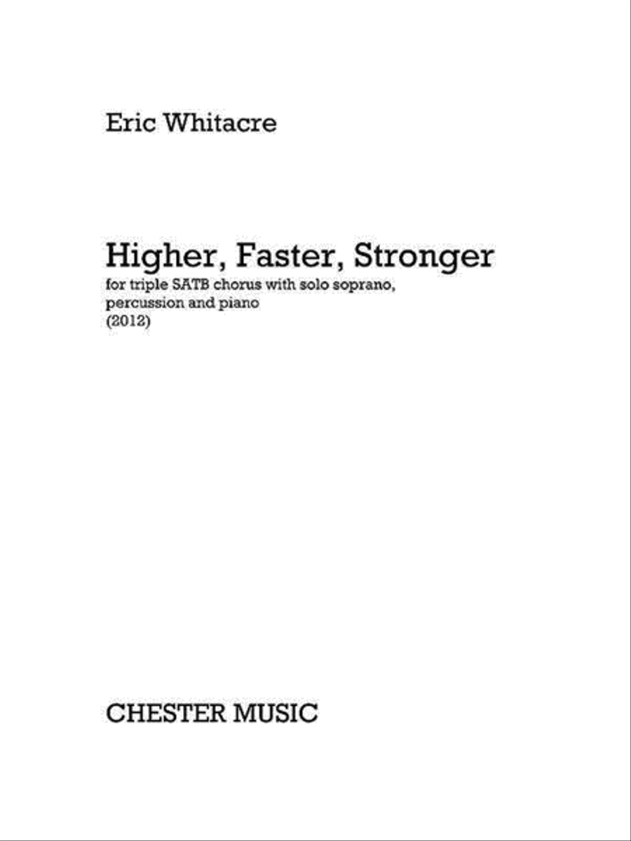 Higher, Faster, Stronger Choir scores gallery preview page 1