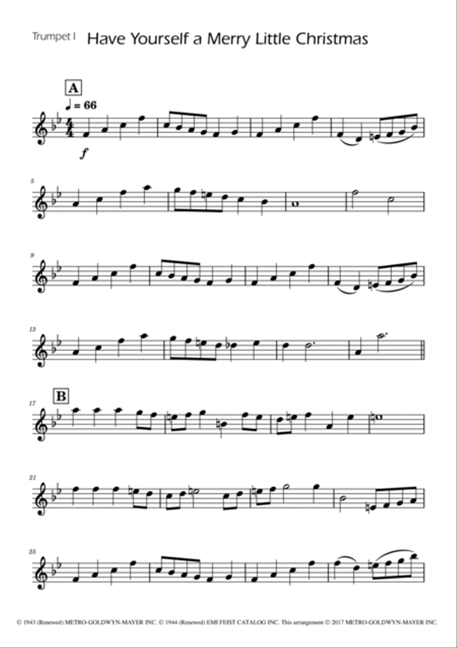 Have Yourself A Merry Little Christmas Trumpet Duet scores gallery preview page 3