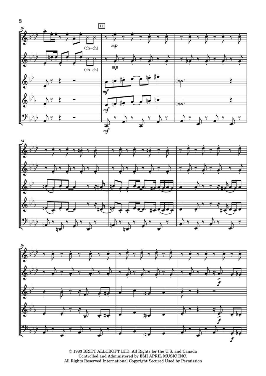Thomas Theme Woodwind Quintet scores gallery preview page 2