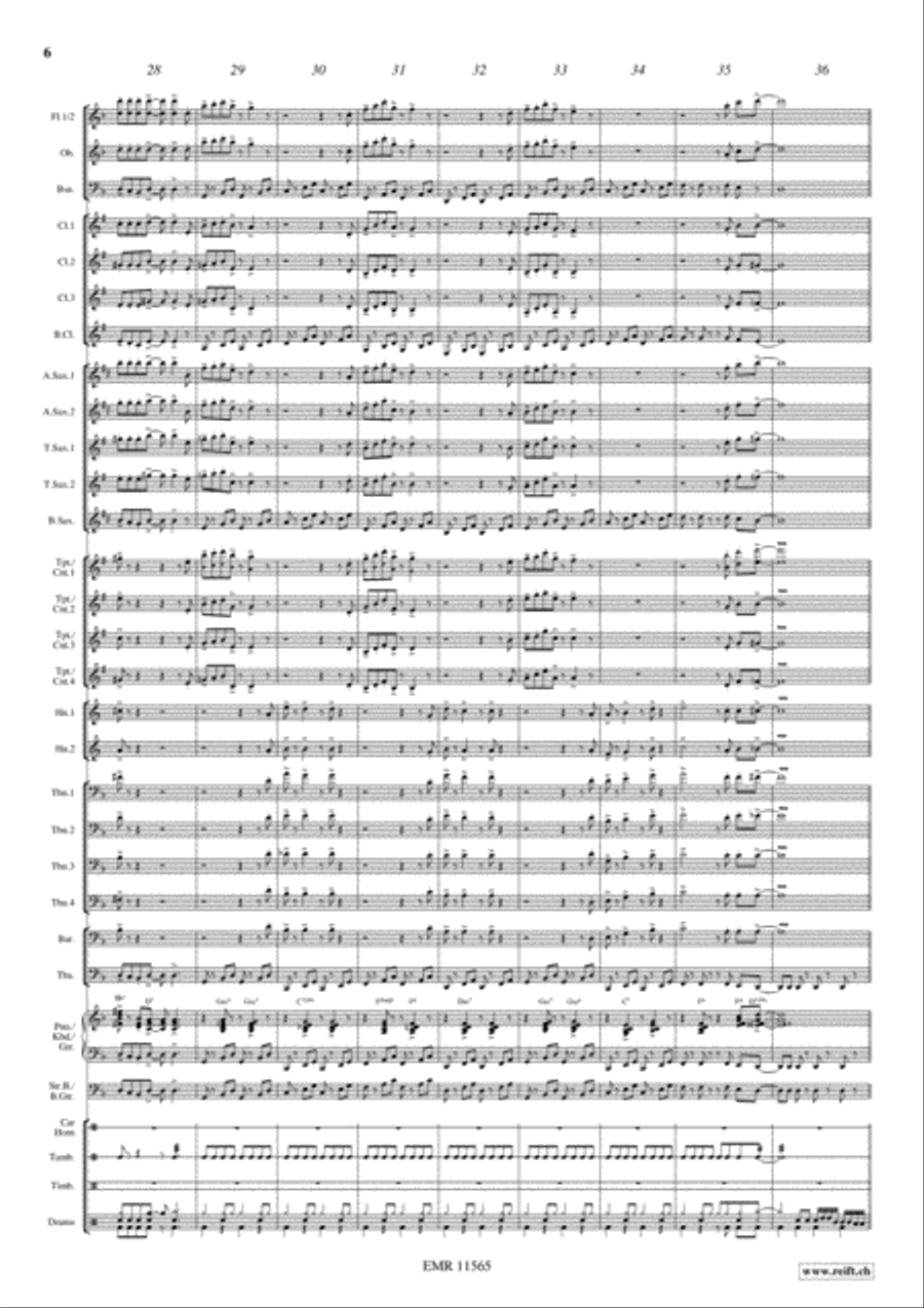 Cha Cha Slide Concert Band scores gallery preview page 7