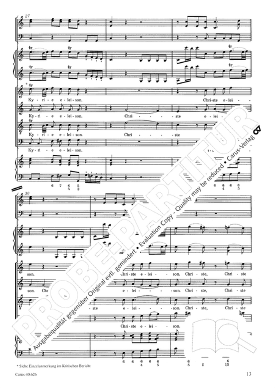 Mass in C Major Mass in C Major 4-Part scores gallery preview page 13