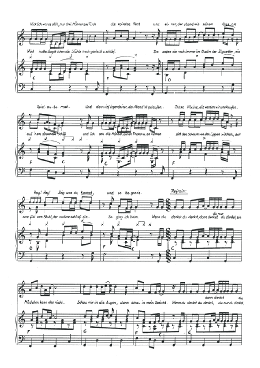 Wenn du denkst, du denkst, dann denkst du nur, du denkst Voice scores gallery preview page 4