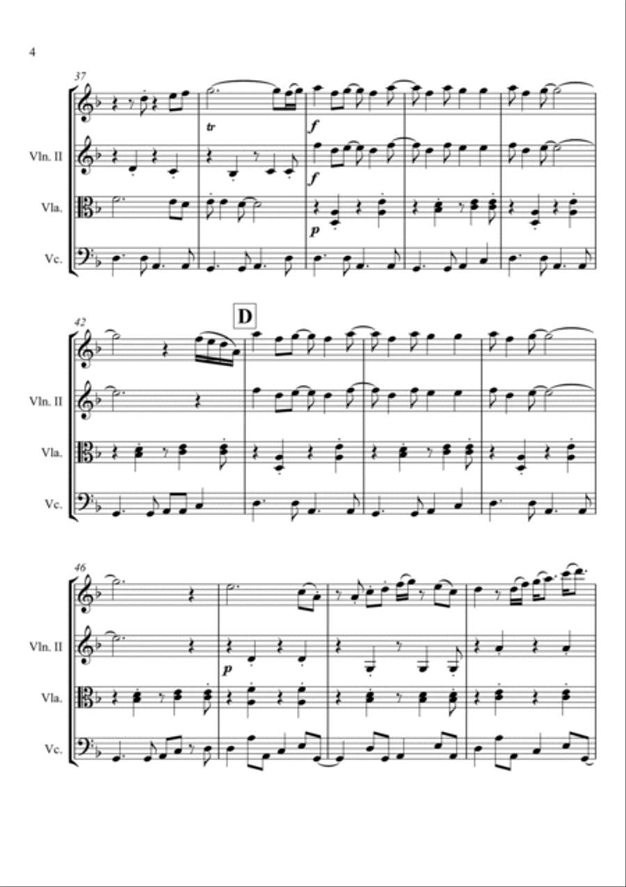 Smooth Operator String Quartet scores gallery preview page 4