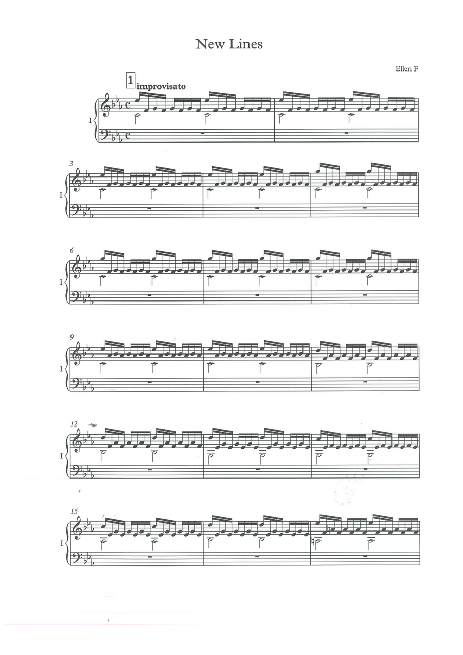 New Lines Piano, Vocal, Guitar scores gallery preview page 1