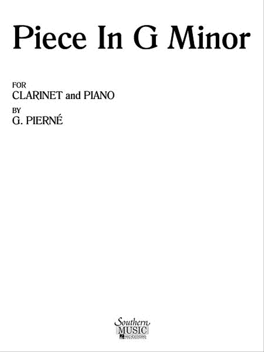 Piece in G Minor B-Flat Clarinet scores gallery preview page 1