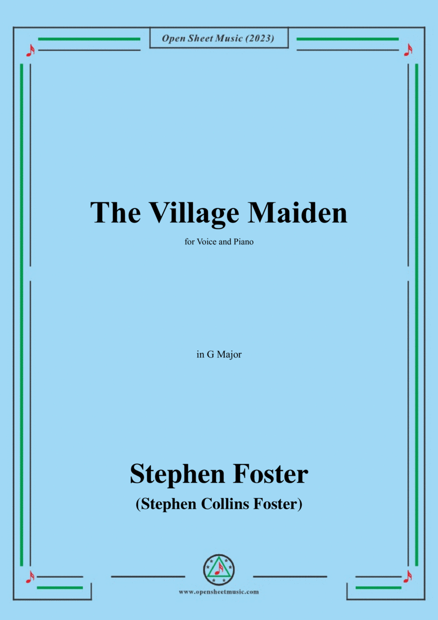 S. Foster-The Village Maiden,in G Major Voice scores gallery preview page 1