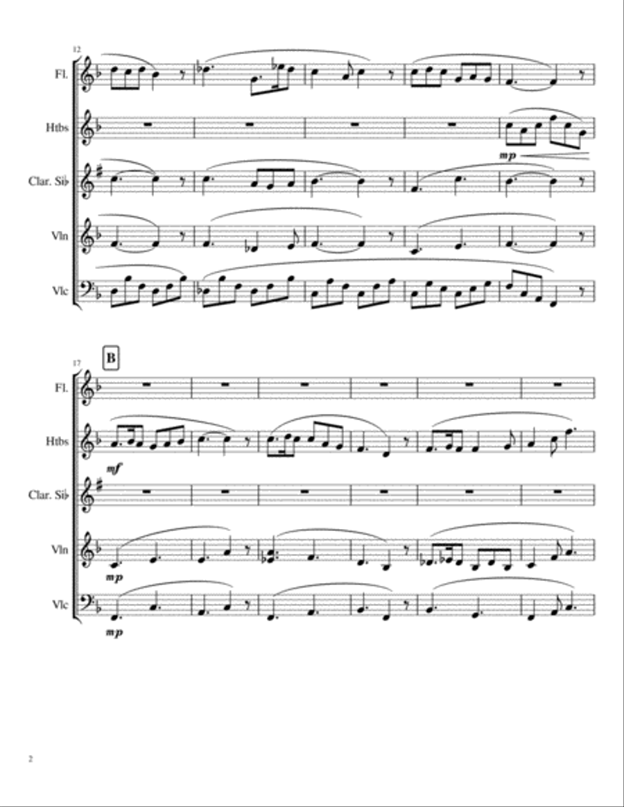 Souvenirs (Quintette, 1st Movement) image number null