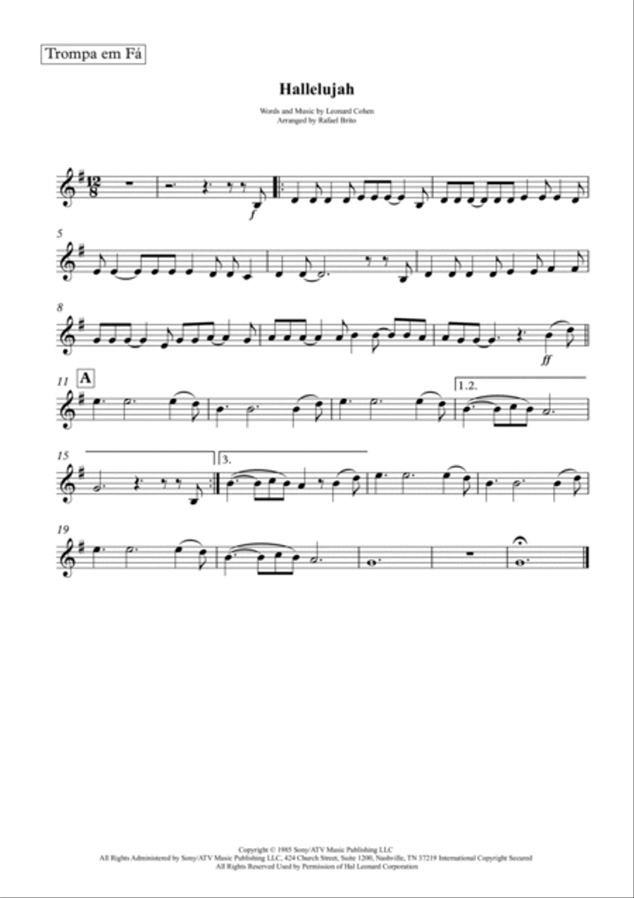 Hallelujah Horn scores gallery preview page 2