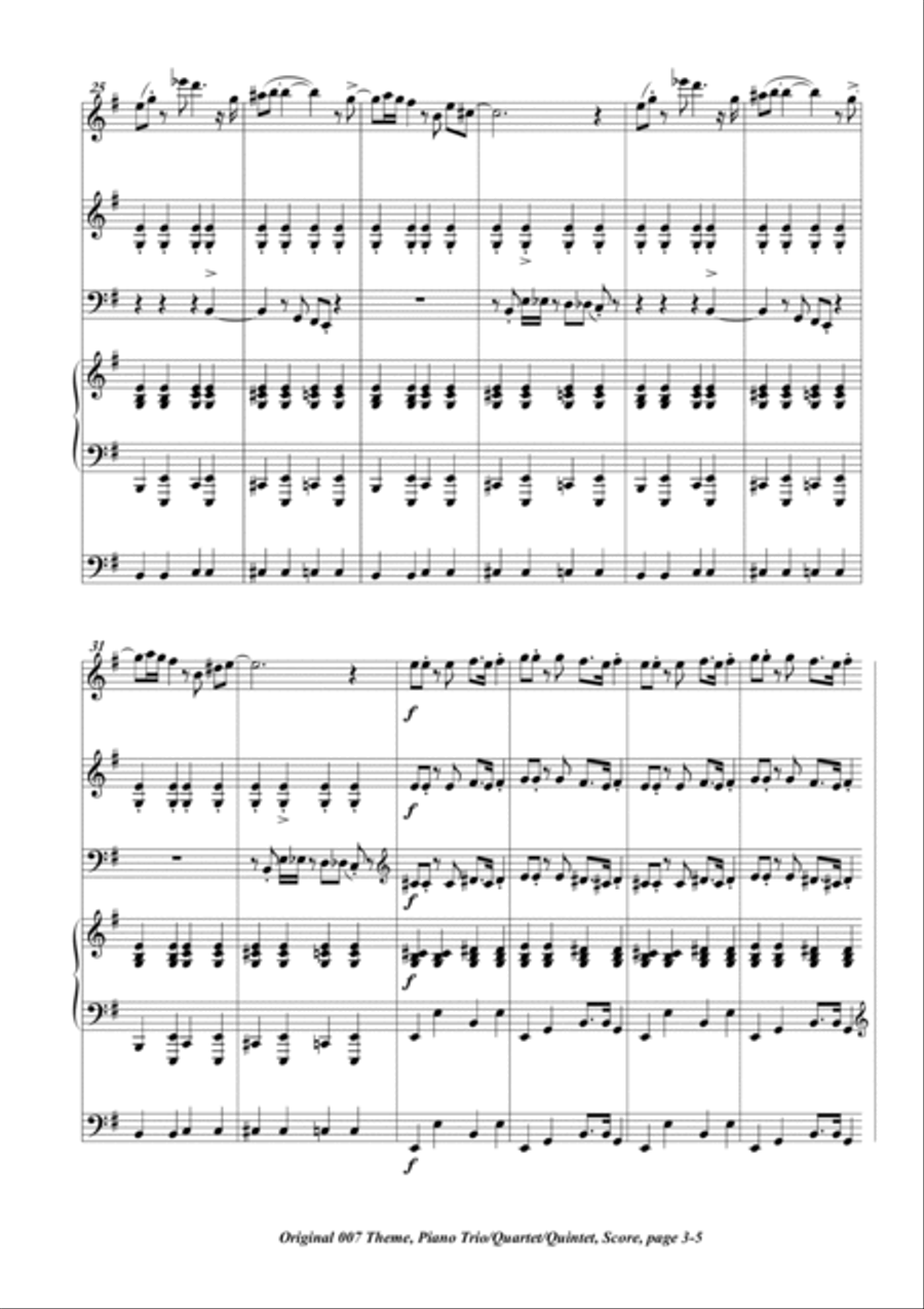 James Bond Theme Piano Trio scores gallery preview page 3