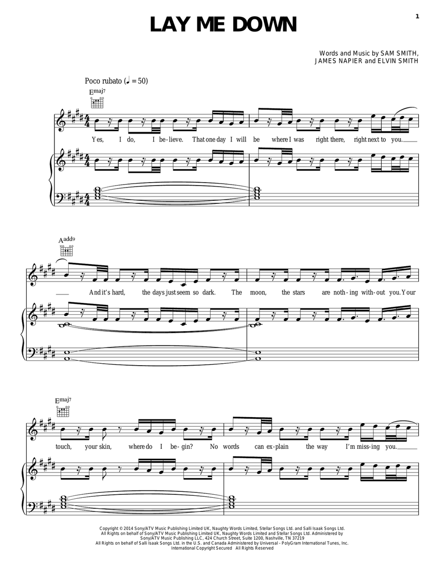 Lay Me Down Acoustic Guitar scores gallery preview page 1