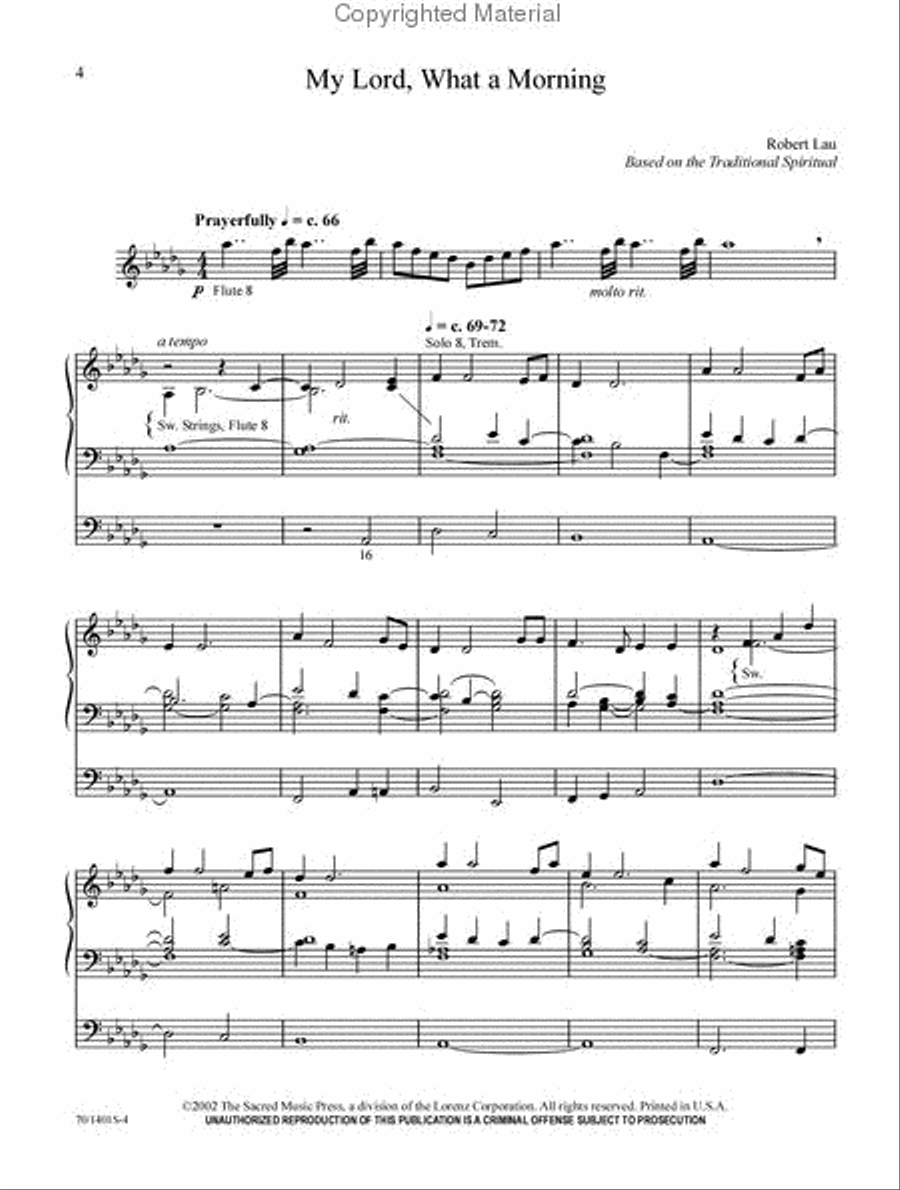 Three Preludes on American Hymns Organ Solo scores gallery preview page 2
